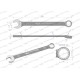Klucz płasko-oczkowy 22 mm. CrVstandard ASME WMK032 | Exvi